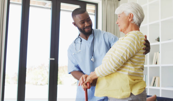 patient with caregiver